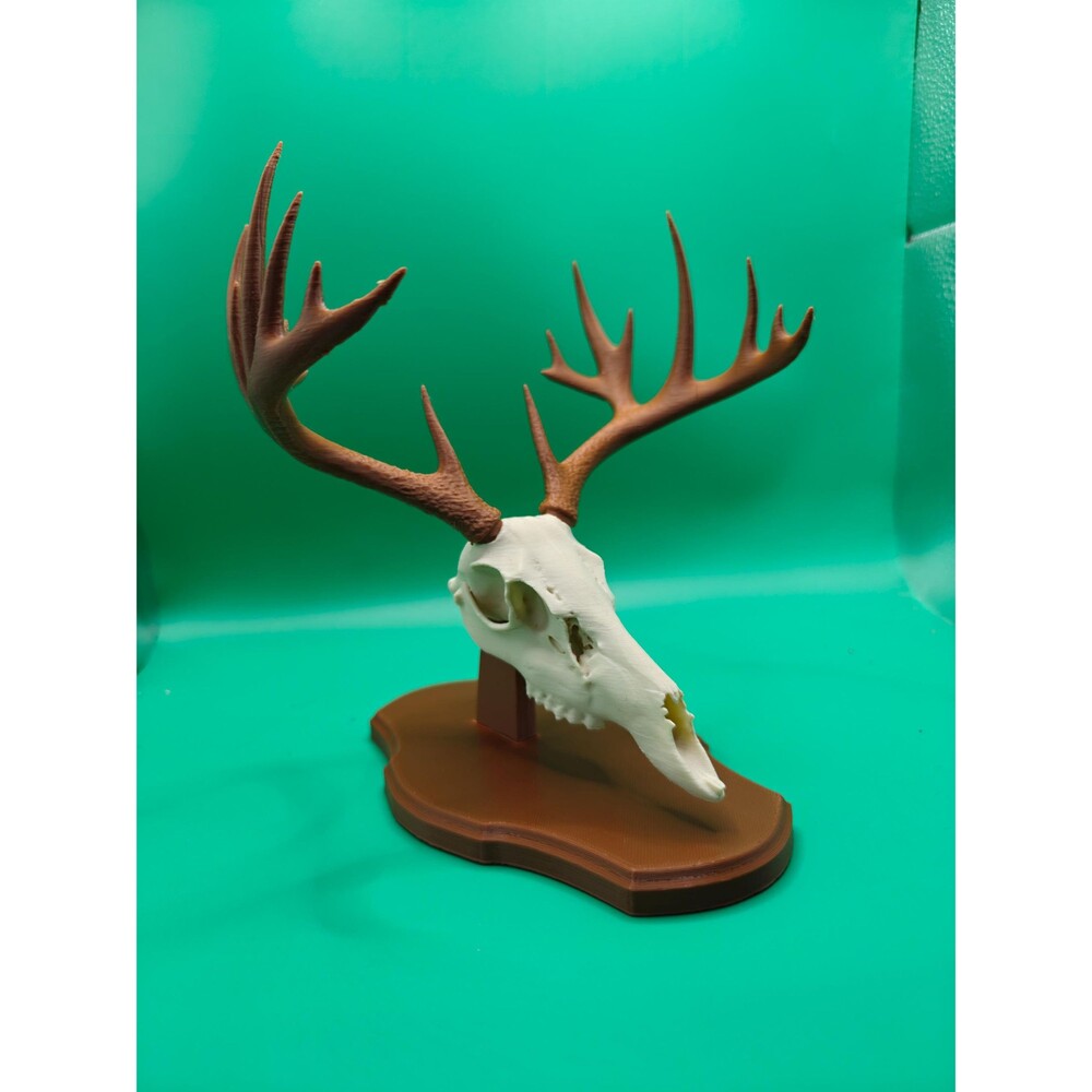 3D Printed Faux Deer Skull Mount | Rustic Hunting Decor